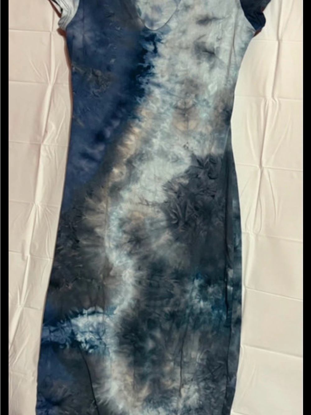 See You Monday Blue Tie-Dye Midi Dress